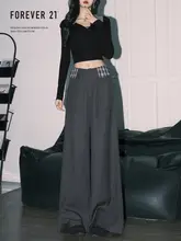 Forever 21 アメリカンスタイル レイジー チェック柄 パッチワーク パンツ