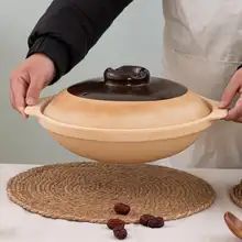 高温対応 陶製砂鍋【伝統的な明火用・耐裂け・多用途】