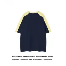 アメリカンヴィンテージ学院風犬プリント半袖Tシャツ【男女兼用・オーバーサイズ・カジュアル】
