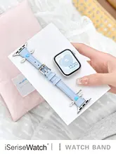 女性用ハートデザインのレザーApple Watchバンド【夏用・羽翼スタイル・41mm対応】