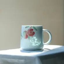 手描き陶器製の干支ドラゴンカップ【高級ギフトボックス付き・茶杯・マグカップ】