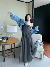 柔らかな白のサマードレス【キャミソール・フレンチスタイル・ウエストシェイプ・Aライン】