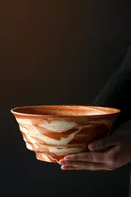 陶器のボウル 家庭用 食器 日本式 レトロ 創造的