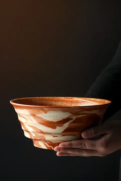 陶器のボウル 家庭用 食器 日本式 レトロ 創造的
