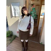 零度ソーダ 秋冬用ニットセーター【カジュアル・マリナーネック・フルスリーブ・ルーズフィット】