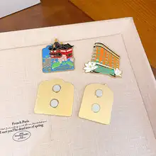 上海の観光スポット 磁気付き金属製冷蔵庫マグネット【外灘 武康大楼デザイン・お土産に最適】