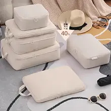 旅行用圧縮衣類収納ポーチ【六点整理バッグ・出発時に便利】（セットアップ対応）