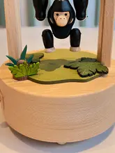木製大猩猩の音楽ボックス【八音盒・面白い贈り物・誕生日・子供用】