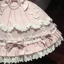 ピンクの可愛いドール風ロリータワンピース【古風なデザイン・ケープ付き】