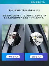 車用後方視界拡張ミラー【超広角・クリア視界・盲点補助】