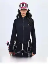 吸湿透気性の高い女性用フィットネスアウター【アウトドア用・ストレッチ・ランニング・トレーニング対応】