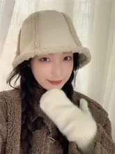 暖かいベル型バケットハット【極上の柔らかさ・秋冬用・女性用】