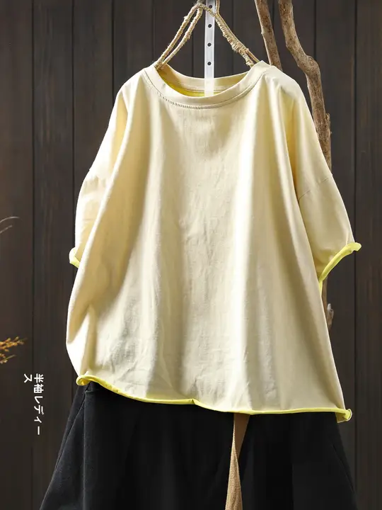 夏用ゆったりカジュアルTシャツ【短袖・洗練されたデザイン・女性用】