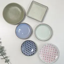 欧風浮彫りデザインの陶器製スイーツプレート【おしゃれなデザート・フルーツ用・六寸サイズ】