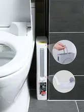 狭い隙間に最適なトイレ用ゴミ箱【一体型・長方形・トイレブラシ収納】