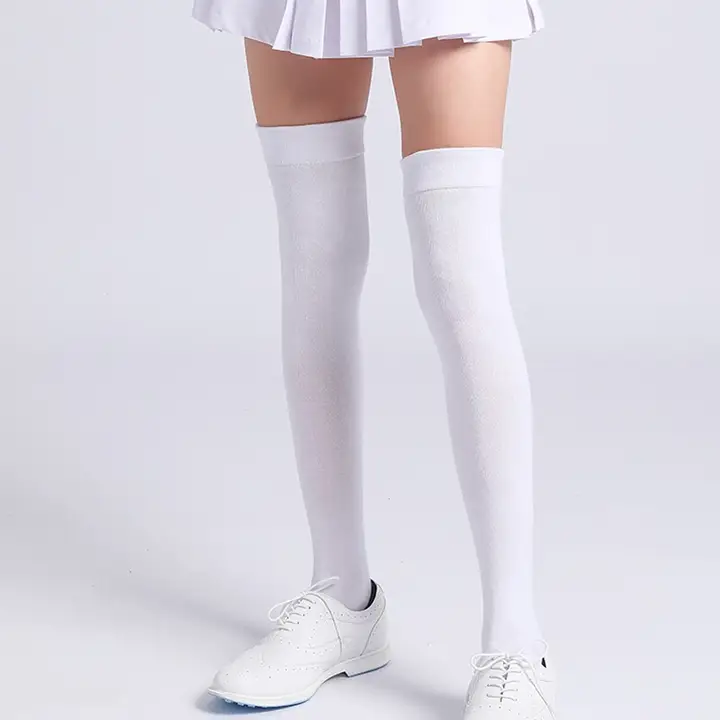 SWAN LOVE GOLF ゴルフ用 膝上丈ソックス【女性用・通気性・滑り止め・防臭・純綿】
