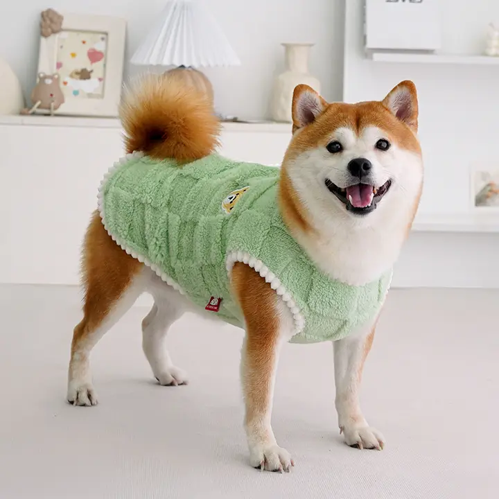 犬用冬用厚手ベスト【柴犬・コーギー・テディ・毛が抜けにくい・保温】