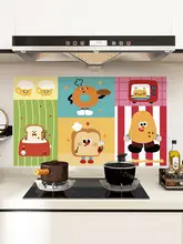 カートゥーンキッチンキャビネット壁面ステッカー【防油・防水・装飾用】
