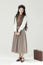 冬用 漢服スタイルの改良立襟シャツと褶裙【アート学生向け・漢元素デザイン】（セットアップ対応）