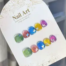 カラフルな猫目ガラスビーズの子供用手作りアクセサリー【オーロラ風デザイン・女児用】
