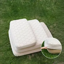 エアマットレス フィットシーツ付き ドロップステッチ 低反発 メモリーフォーム アウトドア キャンプ