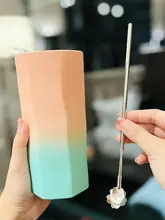 二重構造の耐熱セラミックマグカップ【グラデーションデザイン・女性用・コーヒー用】