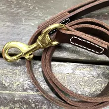 牛革製 ペット用リード【中型・大型犬用・家庭用・引っ張りに強い】