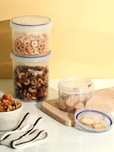 密閉保存できるプラスチック製食品容器【丸型・お茶や離乳食に最適・冷蔵庫用】