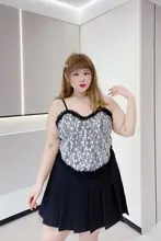 レース花柄甘いキャミソール【大きいサイズ・プラスサイズ】
