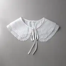 レイヤードデザインの花柄刺繍付き偽カラー【大きめラペル・結び紐付・レディース】