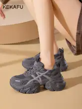 厚底スポーツシューズ【女性用・カジュアル・シンプルデザイン・白】