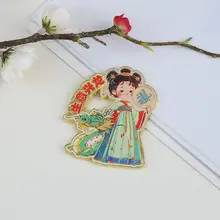 金属製十二生肖冷蔵庫マグネット【中国風・鎏金仕上げ・観光土産用】