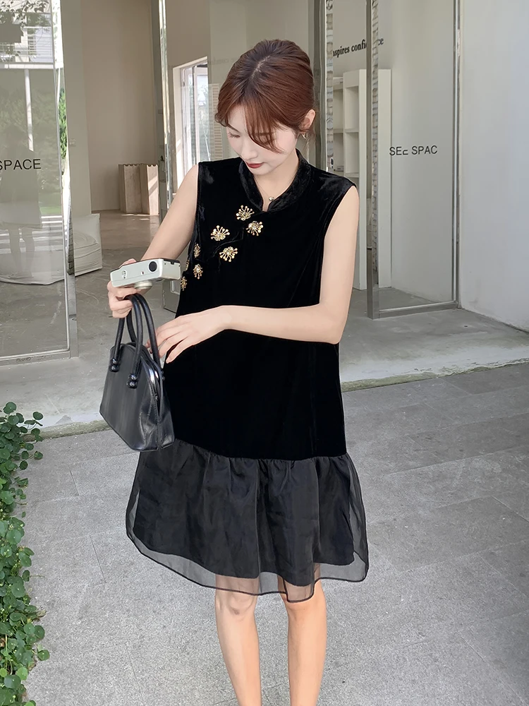 黒ノースリーブワンピース 羽織 夏：魚尾デザインの通勤向けA型ドレスの実用性とサイズガイド