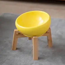 陶器製 猫と犬用食器【傾斜口・高脚デザイン・首を守る】