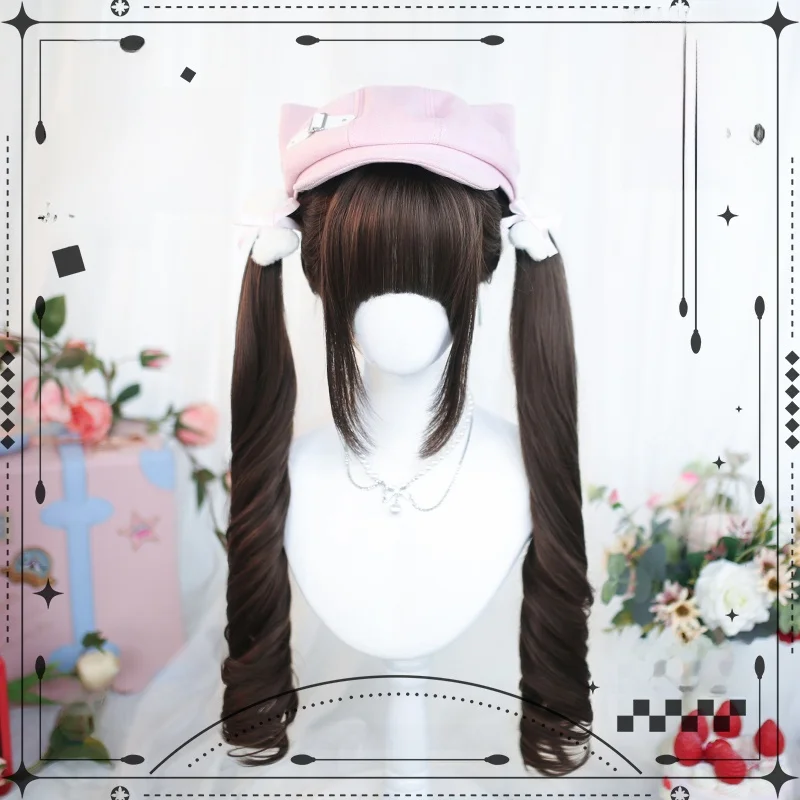 ロリータ風ウィッグ：長卷发とツインテールでカーリーヘアメソッドを実現