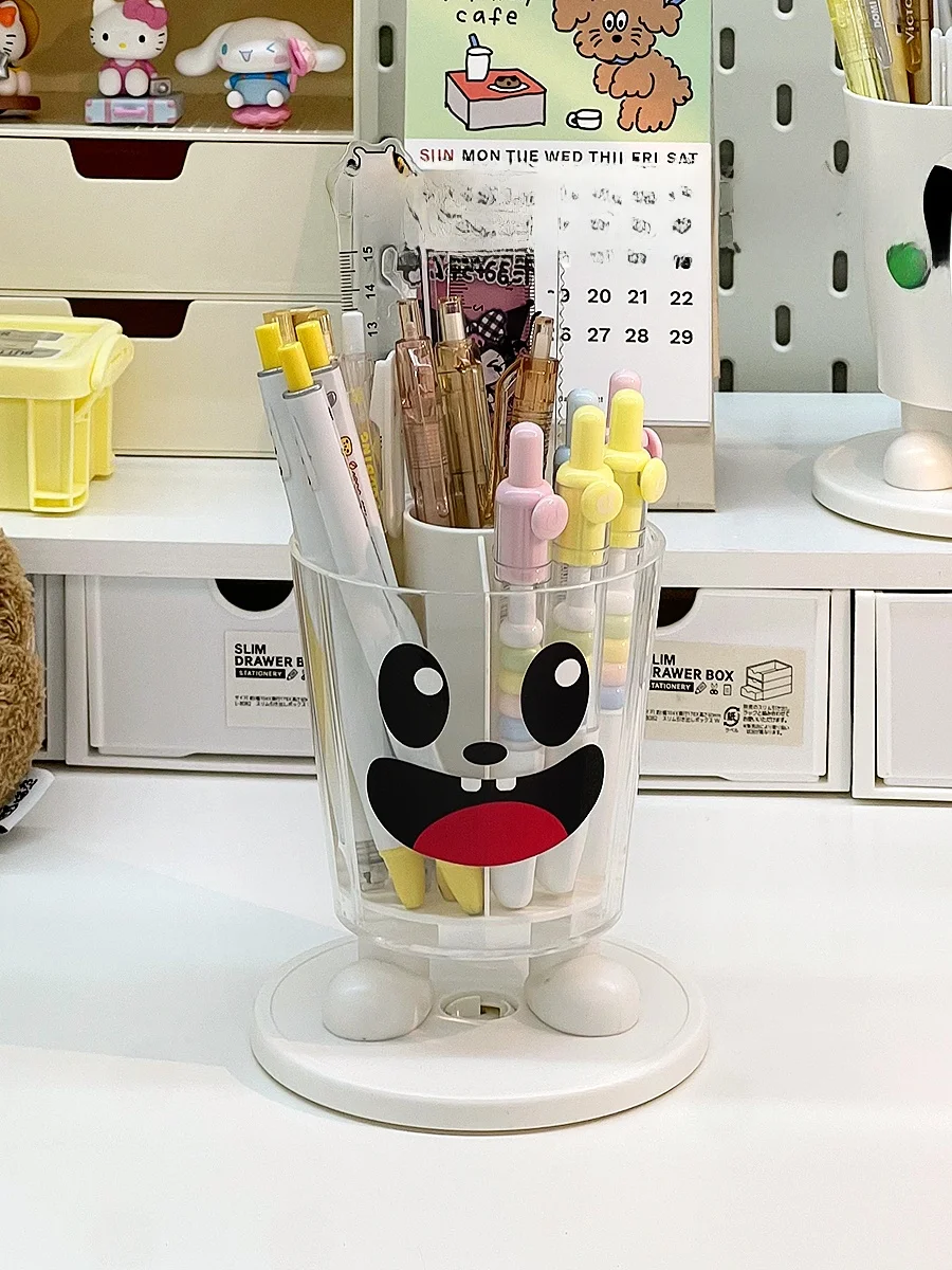 デスク用かわいいペン立て：回転式ペンホルダーの実用性と設計原理