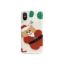 クリスマス限定 マフィンベア iPhone対応スマホケース【ソフトシリコン・7/8/SE/X/XS/11/12/13/14/15/16・Xiaomi・Huawei用】