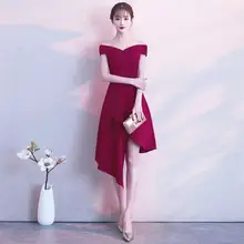 白色の小礼服【ワンショルダー・ミディ丈・エレガント・パーティー用】