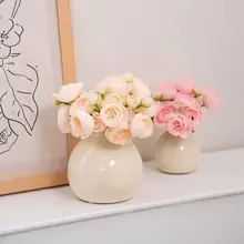 ミニ陶器花瓶【インテリア装飾用・生花・ドライフラワー対応】