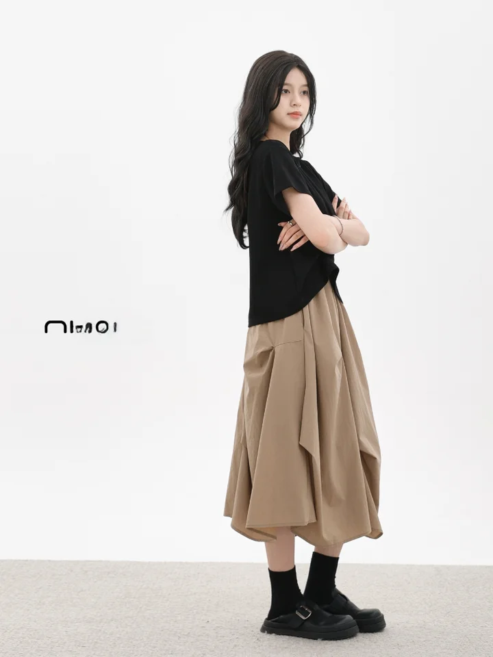 夏用ファッションワンピース【Tシャツとスカートの2点セット】【スタイルアップ・女  性用】（セットアップ対応）