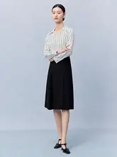 デザイン性のあるシャツ風の組み合わせドレス【通勤用・タイトフィット・ミディ丈】（セットアップ対応）