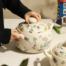 耐熱陶器製 土鍋スープポット【家用・調理用・ストーンポット】