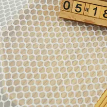 大きなサッカー格子の三明治メッシュ生地【六角形・3D・小物用】
