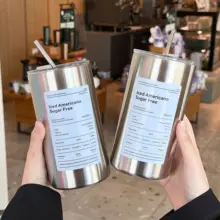 ステンレス製タンブラー【大容量・ストロー付き・携帯用・オフィス・コーヒーカップ】