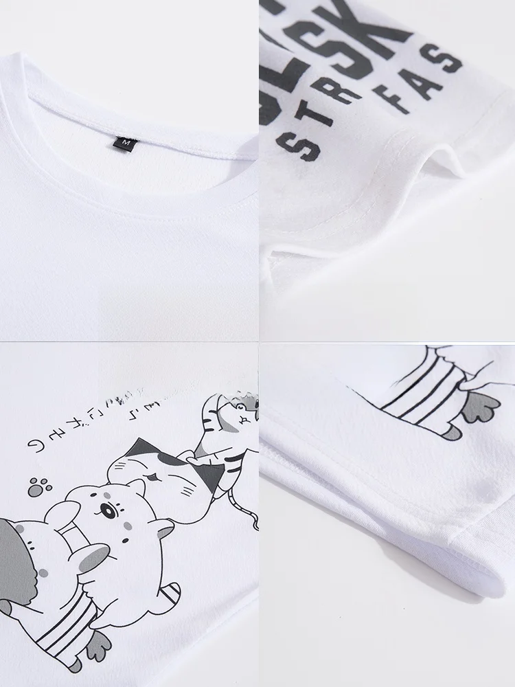 カジュアルなアニメプリントTシャツ：かっこいいアニメキャラをリアルに楽しめるメンズ夏用アイテム