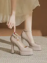 防水台付きマリージェーンシューズ【漆皮・セクシー・太ヒール・パフォーマンス用】