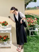 ロングスカート レディース フェイクツーピース ブラック ドレープ ウエストシェイプ スリム シック
