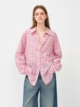 レトロチェック柄シャツ【春夏用・カジュアル・紫外線防止】