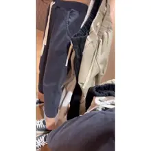 レディースカジュアルパンツ【梨型体型・大きいサイズ・スリム効果・九分丈・束脚デザイン】（セットアップ対応）