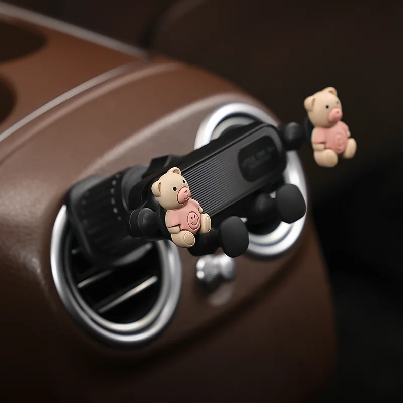 可愛いカートン車載スマホホルダー【エアコン通気口用・実用的】